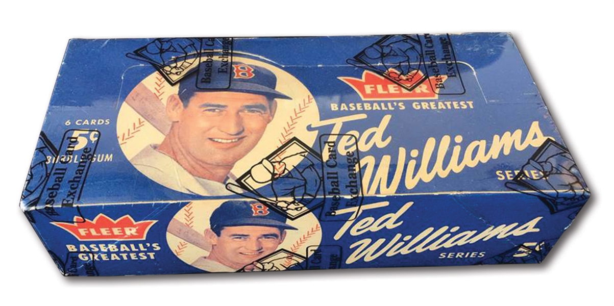 1959 FLEER TED WILLIAMS FULL UNOPENED WAX BOX (BBCE)